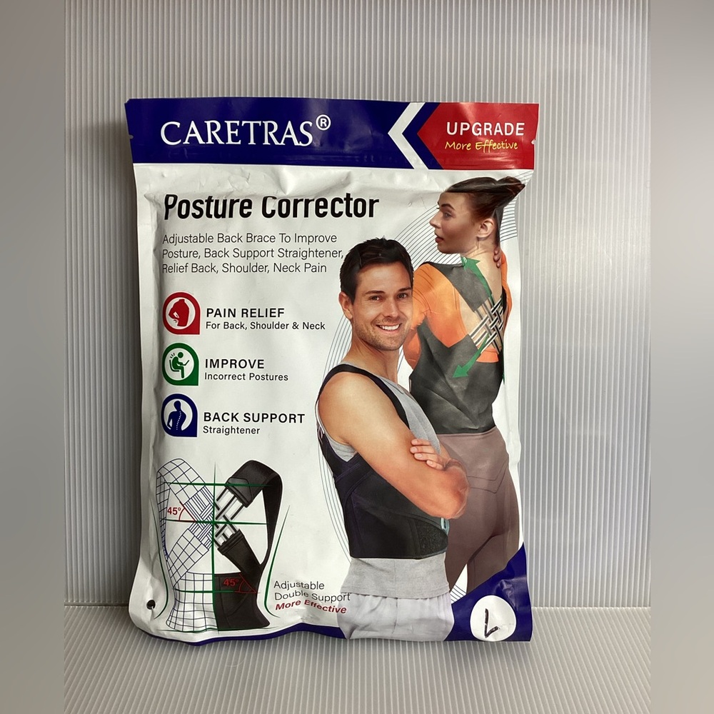 Caretras Posture Corrector Size Large Black